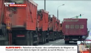 Rébellion de la milice Wagner: des camions remplis de sable acheminés jusqu'à Moscou pour barricader la capitale russe