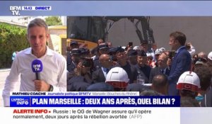 Après avoir fait le bilan du "Plan Marseille", Emmanuel Macron va rencontrer des familles de victimes de fusillades, liées au trafic de drogue