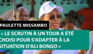 [#Reportage] Paulette Missambo : « le scrutin à un tour a été choisi pour s’adapter à la situation d’Ali Bongo »