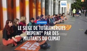 Le siège britannique de TotalEnergies "repeint" par des militants du climat
