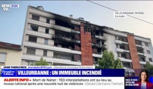 Un immeuble incendié à Villeurbanne lors d'une nouvelle nuit de violences