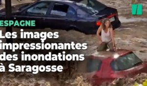 Saragosse sous les inondations, des images impressionnantes