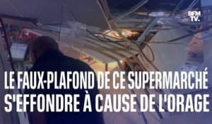 Dijon: le faux-plafond de ce supermarché s'effondre à cause de l'orage