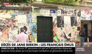 Disparition de Jane Birkin - Regardez ces Français qui sont allés lui rendre hommage hier, avec respect et émotion, devant la maison parisienne de Serge Gainsbourg