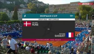 Le replay de Rune - Gasquet - Tennis - Hopman Cup
