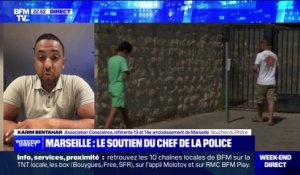 Policiers en arrêt maladie: "Un jeune a quand même été roué de coups par des policiers", rappelle Karim Bentahar de l'association Conscience, à Marseille