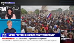 Niger: "Il y a une attitude opportuniste de la Russie, qui essaie de soutenir les mouvements de déstabilisation", affirme Anne-Claire Legendre, porte-parole du Quai d'Orsay