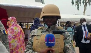 Tchad : réaction d'une femme militaire à l'occasion de la fête de l'indépendance