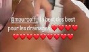 Laure Boulleau s'affiche en train de se faire masser lors de France - Maroc