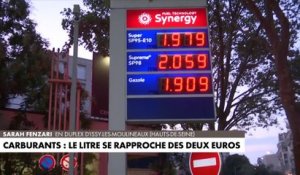 Sarah Fenzari : «La pompe à essence n’est pas remplie ce matin, (...) le SP95-E10 est à 1,97 euros, le SP98 à 2,05 euros et le gazole à 1,90 euros. C’est quasiment 20 centimes de plus qu’en juillet»