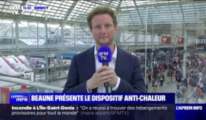 Clément Beaune  sur le dispositif anti-chaleur: "Dans toutes les grandes gares concernées, il y a une distribution d'eau gratuite"