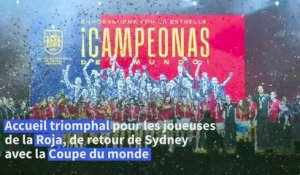 Les championnes du monde espagnoles célébrées par leurs supporters à Madrid