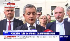 Gérald Darmanin sur la policière tuée en Savoie: "Elle avait déjà déposé des plaintes au tribunal" contre le principal suspect qui est en fuite