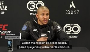 UFC Paris - Gane : "Je veux retrouver la ceinture"