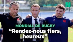 Coupe du monde de rugby : Emmanuel Macron a rendu visite au XV de France avant le choc face aux All Blacks