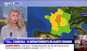 Canicule: 14 départements d'Île-de-France et du Centre-Val de Loire placés en vigilance orange pour la journée de vendredi par Météo France