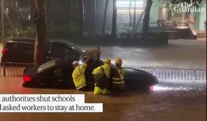 Chine: Regardez les images impressionnantes de la métropole de Shenzhen frappée par les plus fortes pluies depuis 1952 - VIDEO