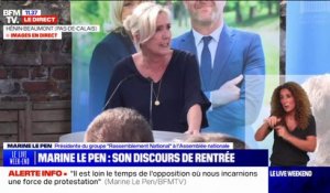 Marine Le Pen souhaite "redonner de la force aux jeunes" lors de son discours de rentrée à Hénin-Beaumont