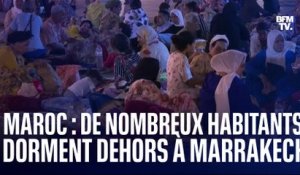 Maroc: à cause du séisme, de nombreux habitants dorment dehors à Marrakech