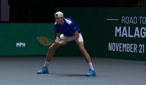 Le replay de Humbert - Wawrinka (set 2) - Tennis - Coupe Davis
