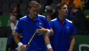 Le replay du double France - Australie (set 2) - Tennis - Coupe Davis