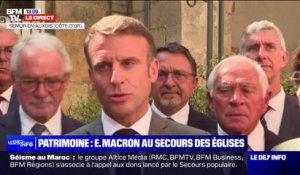 Emmanuel Macron affirme que le Loto du patrimoine et la mission Stéphane Bern ont "permis de sauver 850 lieux de patrimoine et de culture"