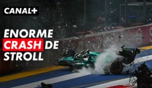 Accident impressionnant de Lance Stroll en qualifications - Grand Prix de Singapour - F1