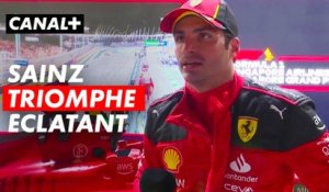 Les premiers mots de Carlos Sainz après sa victoire - Grand Prix de Singapour