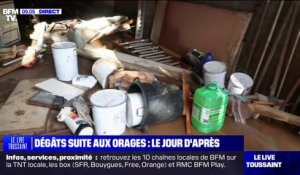 "Notre allée était une vraie rivière": ces habitants de Saint-Sorlin-en-Valloire, dans la Drôme, ont été touchés par les intempéries qui ont frappé le département ce lundi