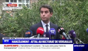 Gabriel Attal au rectorat de Versailles: "Il y a une faute, ce courrier a été adressé à des familles qui n'auraient pas dû le recevoir"