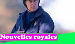 Le prince Andrew vu à cheval sur le domaine de Queen's Windsor alors qu'il fait face à une affaire d