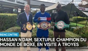 Hassan N’Dam, sextuple champion du monde de boxe, était en visite à Troyes
