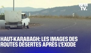 Haut-Karabagh: les images des routes désertes après l'exode massif des Arméniens