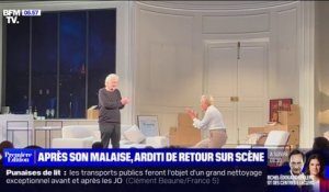 "Lapin": les images de Pierre Arditi de retour sur scène, une semaine après son malaise
