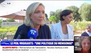 Migrants arrivés en France depuis Lampedusa: "Monsieur Darmanin ment" pour Marine Le Pen