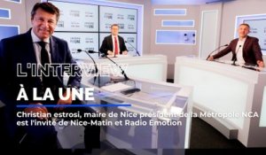 Christian Estrosi, maire de nice, est l'invité de "L'Interview à la une"