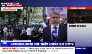 "Les gens qui sont ici manifestent tous pour promouvoir une belle idée de l'humanité":  Le grand Rabbin de France, Haïm Korsia, réagit au rassemblement de soutien à Israël organisé à Paris