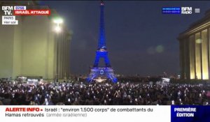 Attaques du Hamas en Israël: la Tour Eiffel éclairée aux couleurs du drapeau israélien