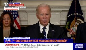 Joe Biden: "Nous allons soutenir le peuple d'Israël qui souffre"