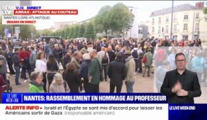 À Nantes, un rassemblement est en cours en hommage au professeur tué à Arras