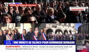 Attaque à Arras: une minute de silence observée en hommage à Dominique Bernard