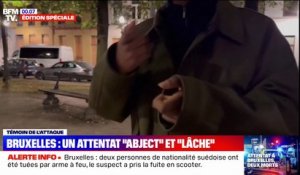"C'était juste horrible": Un témoin de l'attentat à Bruxelles, au cours duquel deux personnes de nationalité suédoise ont été tuées, témoigne sur BFMTV