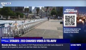Pour shabbat, une table avec 203 chaises vides a été dressée à Tel-Aviv pour symboliser les otages israéliens détenus par le Hamas