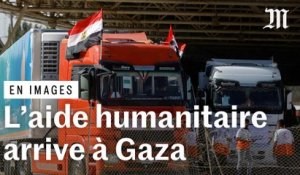 Des camions d’aide humanitaire pénètrent dans la bande de Gaza
