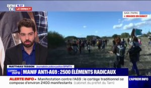 Manifestation contre l'A69: "2500 éléments radicaux" présents en marge du cortège selon la préfecture du Tarn