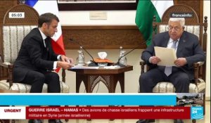 Résumé en deux minutes de la première journée de la visite d'Emmanuel Macron au Proche Orient après l'attaque contre Israël