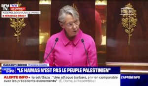 Élisabeth Borne sur la guerre Hamas/Israël: "S'agissant des otages, nous mettons tout en œuvre pour obtenir leur libération"