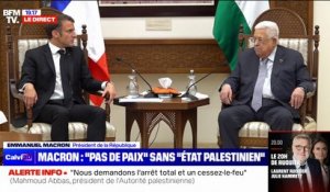 Emmanuel Macron: "Il n'y aura pas de paix durable s'il n'y a pas la reconnaissance assumée du peuple palestinien et de ses autorités d'un État d'Israël"