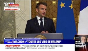 Emmanuel Macron: "Il nous faut agir de manière décisive aujourd'hui pour parvenir enfin à la solution de deux États, Israël et la Palestine"