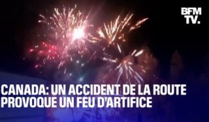 Canada: un accident de la route provoque un feu d’artifice